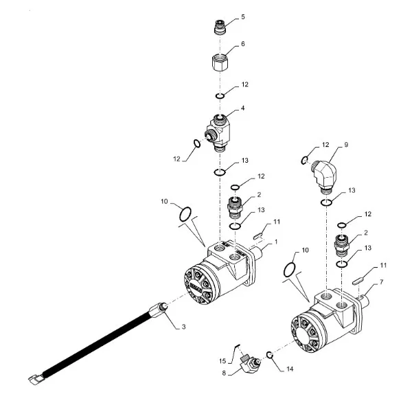 87519076 - Гидромотор прав. 74СС прив. лопастей соломоразбр. 6130/40/50, 8010